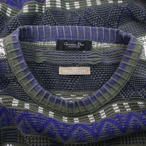 CHRISTIAN DIOR Monsieur Mens Vintage Sweater LARGE - Picture 5 of 6